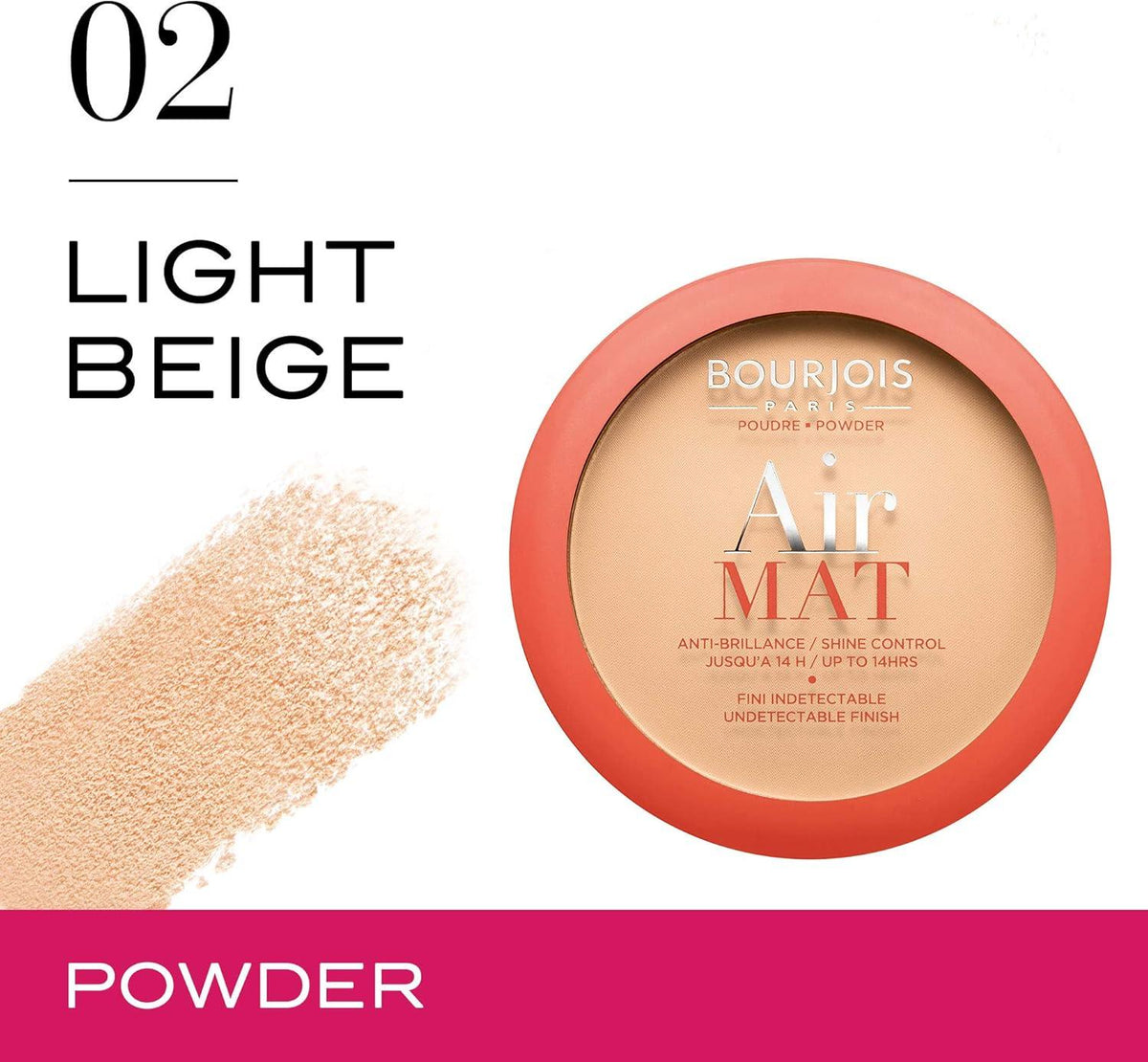 Bourjois Air Mat Compact Powder - 02 Light Beige